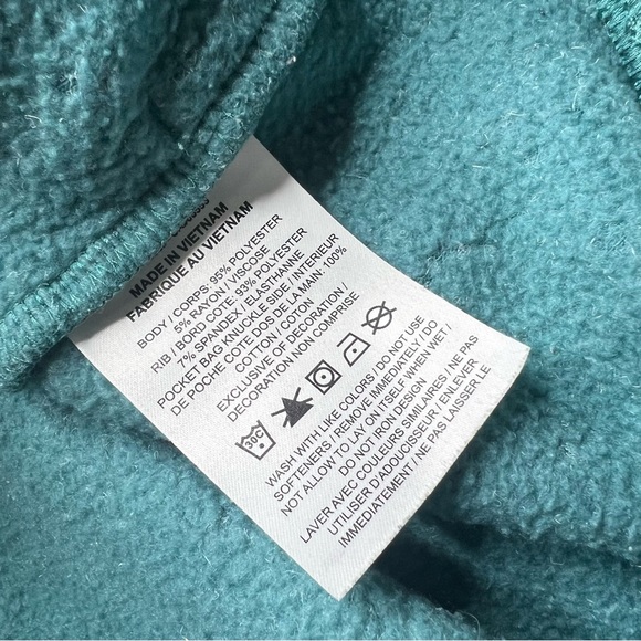 Nike Therma Fleece Funnel Neck Pullover Sweatshirt in Teal Blue - Picture 9 of 10